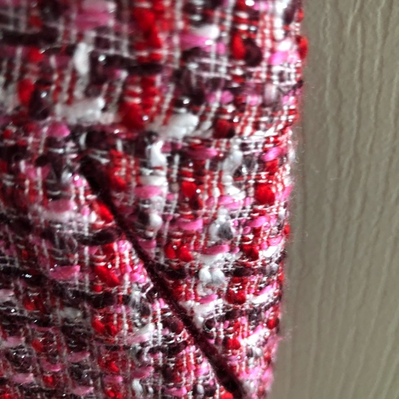 Tweed skirt in madder red with rhubarb skirt - Picture 4 of 4